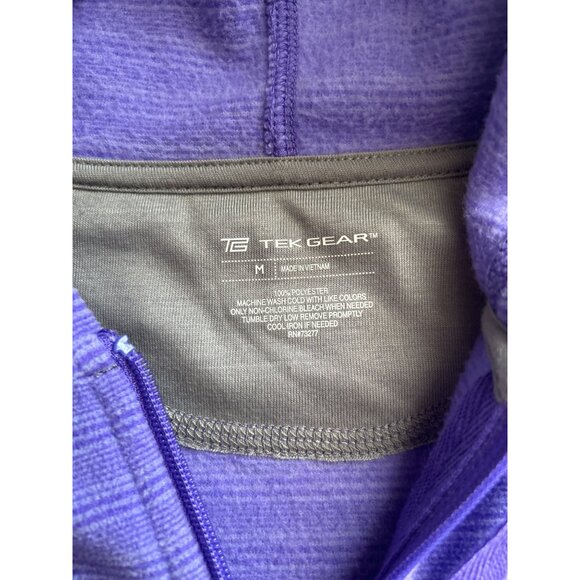Tek Gear Womens Lavender Striped Hooded Full Zip-Up Jacket Size Medium - Picture 3 of 5